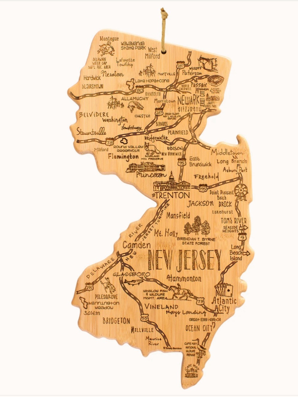 Destination Bamboo New Jersey Cutting Board